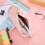 Ballet Shoe Pen Pouch Pink Fabric 1 Set Compact Design 8