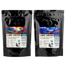 Pure Indian Foods, Luru Coffee, Whole Beans Sampler, 2 Packs, 4 oz (113 g) Každý
