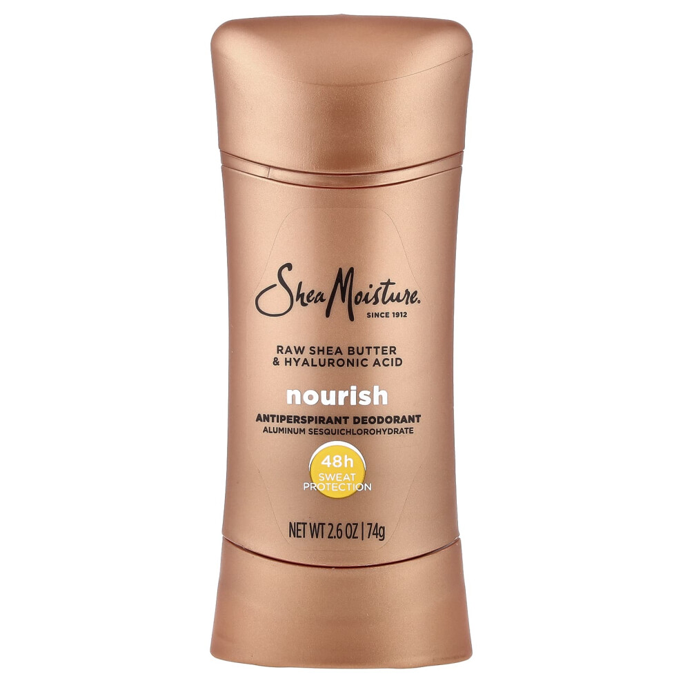 Sheamoisture , Antiperspirant Deodorant, Moisturizing, Raw Shea Butter & Hyaluronic Acid 2.6 Oz (74 G)