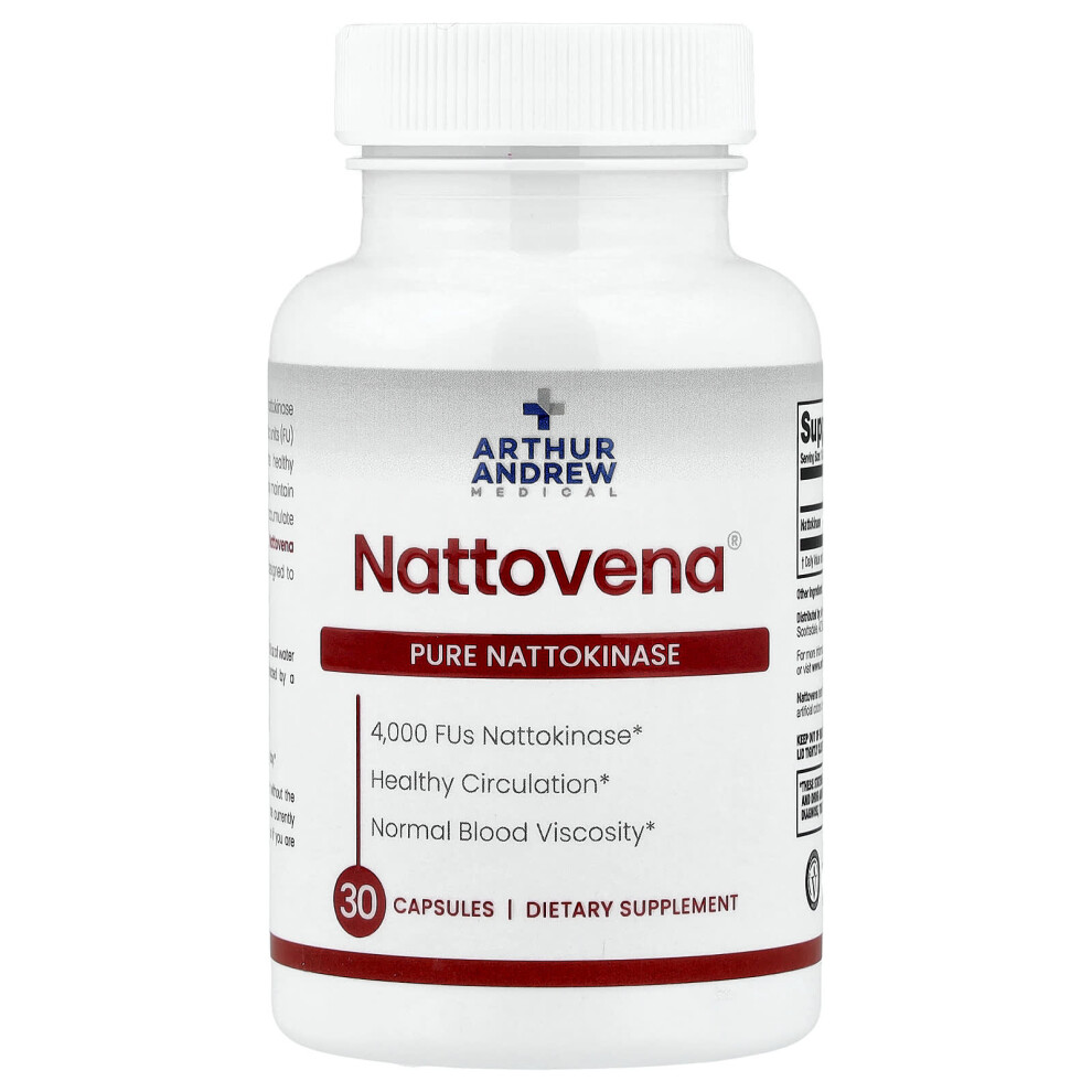 Arthur Andrew Medical , Nattovena, Pure Nattokinase, 30 Capsules