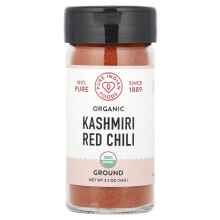 Pure Indian Foods, Szervezett Kashmiri Vörös Csili, Por, 2,1 oz (59 g)