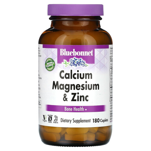 Bluebonnet Nutrition, Κάλκιου, Μαγνησίου & Σιδήρου, Υγεία των Οστών, 180 Caplets