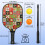 Σετ κουπιών Pickleball με κουπιά από fiberglass σε σχέδια λουλουδιών, 2 μπάλες και τσάντα – 3