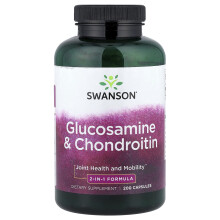 Swanson, Glukozamina i Chondroityna, 200 Kapsułek