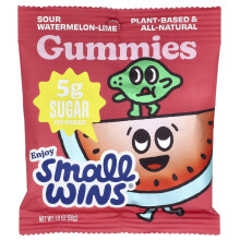 Enjoy Small Wins, Gummies, Syrlig Vandmelon-Lime, 1,8 oz (50 g)