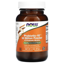 NOW Foods, Probiotik-10 Powder, 50 miljarder, 2 oz (57 g) (50 miljarder per g)