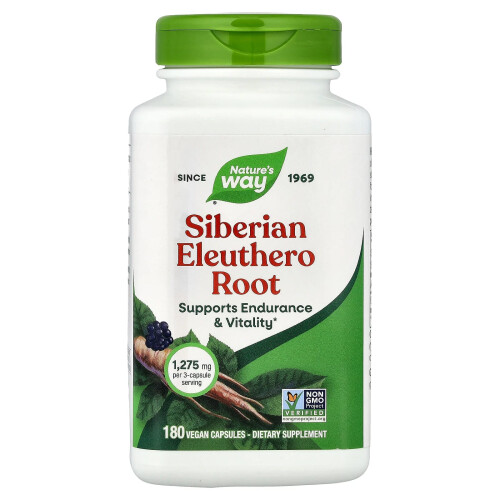 Nature's Way, Σιβηριανής Ελευθέρου Root, 180 Vegan Capsules (425 mg per Capsule)