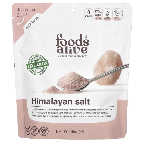 Foods Alive, Ιονισμένο Αλάτι, Fine Ground, 16 oz (454 g)