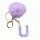 Purple Velvet Ball Keychain Set with Initial Personalization 5