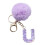 Initial Letter Key Rings Purple Furry 3 Pcs 4