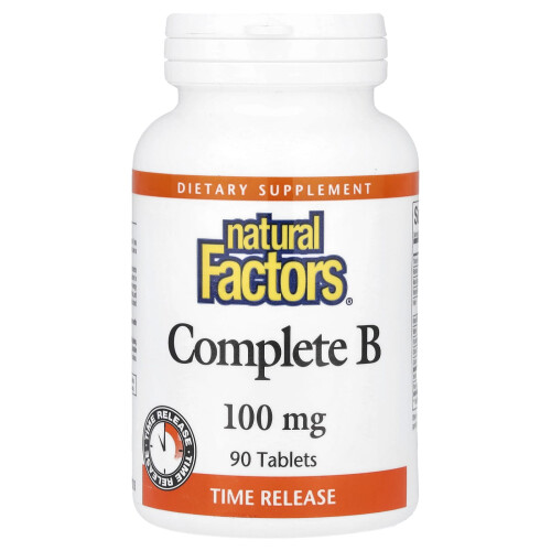 Natural Factors, Vollständiges B, 90 Tabletten