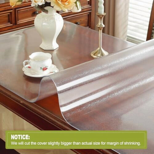 Clear PVC Table Protector 20 x 36 in, 2mm 2