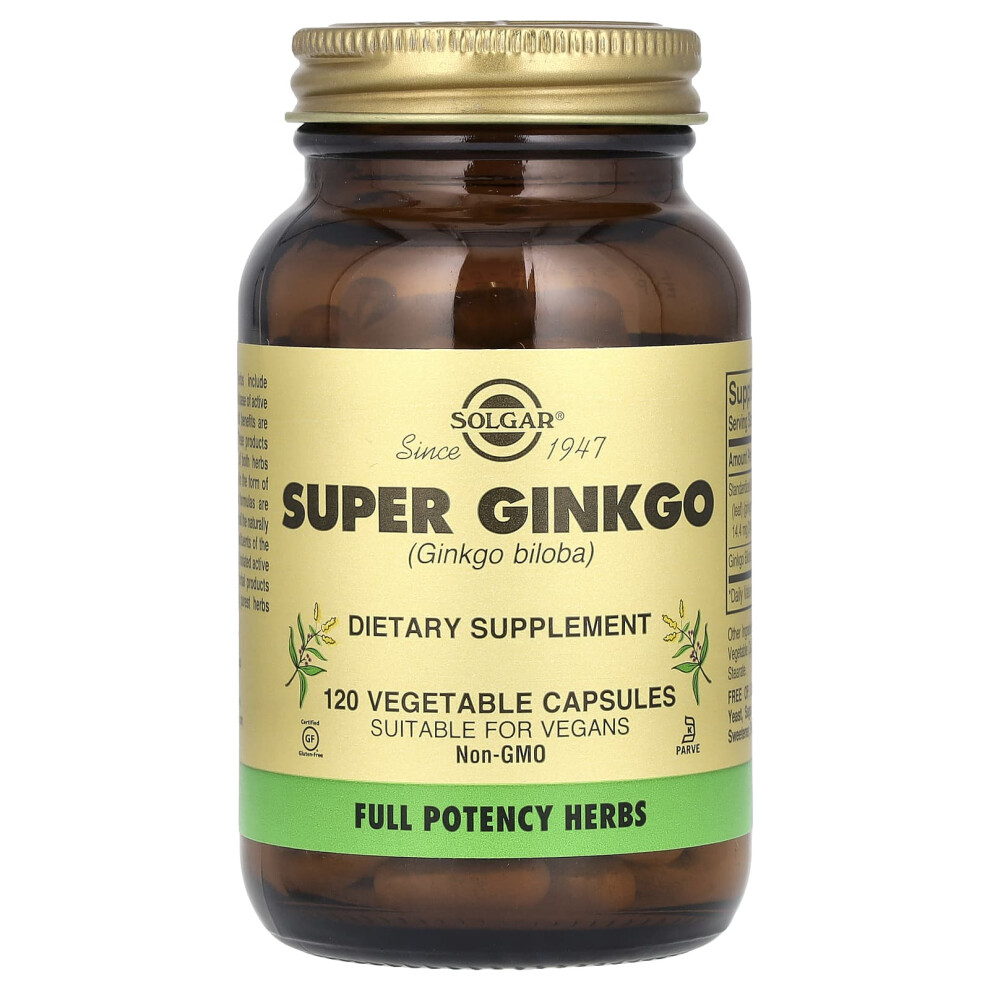 Solgar , Super Ginkgo, 120 Vegetable Capsules