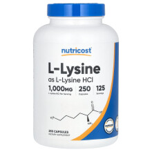 Nutricost, L-Lysin, 1.000 mg, 250 Kapseln (500 mg pro Kapsel)