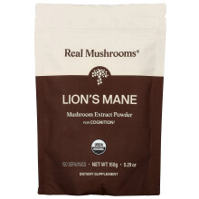 Real Mushrooms, Leijonanmännyn sieni, Orgaaninen sieni ekstrakti, 5,29 oz (150 g)