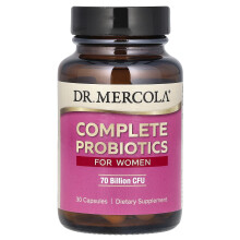 Dr. Mercola, Komplett Probiotika för Kvinnor, 70 Miljarder CFU, 30 Kapslar