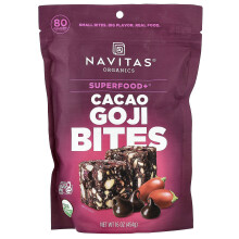 Navitas Organics, Organické silné svačinky, kakaové goji, 16 oz (454 g)