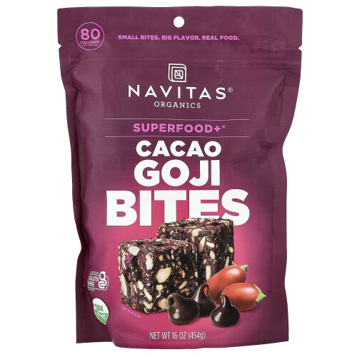 Navitas Organics, Snacks de Poder Orgânicos, Cacau Goji, 16 oz (454 g)
