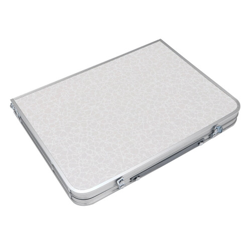 Folding Table White Small 1 Set 24.0 x 16.1 Inches 2