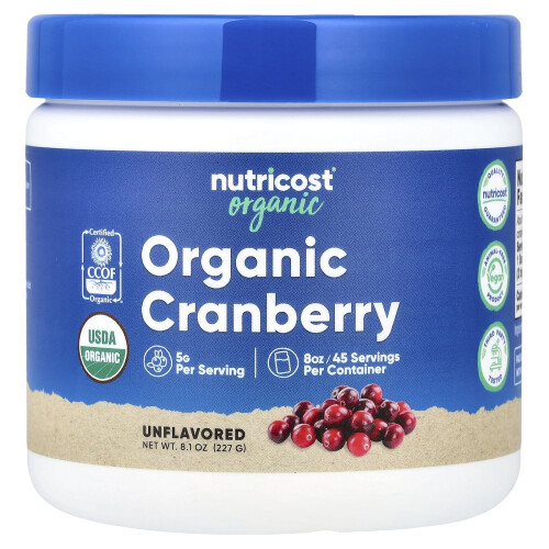 Nutricost, Οργανική Κρανμπέρι, Απαγώγιμο, 8.1 oz (227 g)