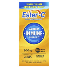 EsterC, 24 Uur Immuun Ondersteuning, 60 Vegetarische Beplakte Tablets