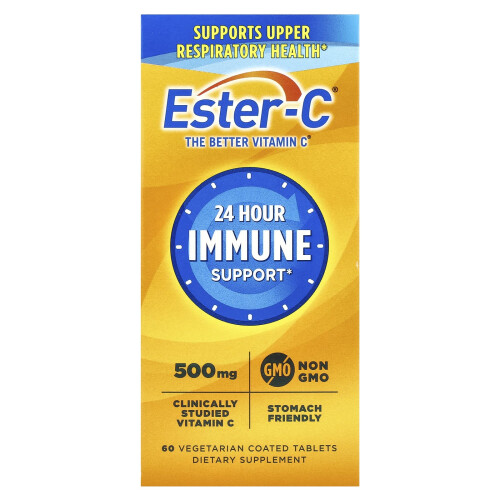 EsterC, 24 Uur Immuun Ondersteuning, 60 Vegetarische Beplakte Tablets
