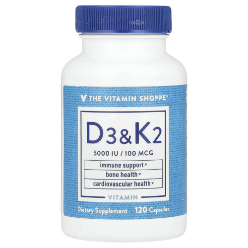 Vitamin D3 & K2, 120 Kapsler