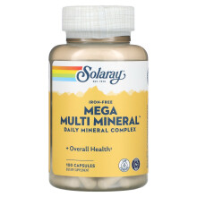 Solaray, Mega Multi Mineral, Eisenfrei, 100 Kapseln