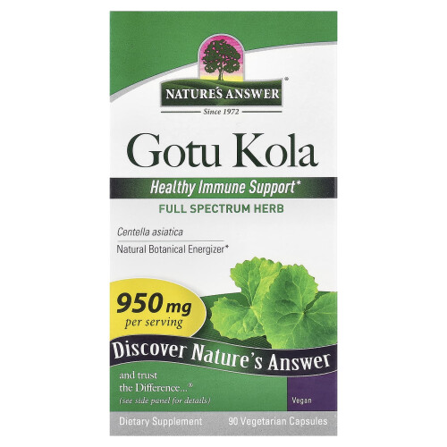 Nature's Answer, Gotu Kολά, 90 Βοτάνια Φιάλιες (475 mg ανά Φιάλη)