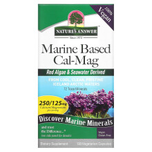 Cal-Mag de Bază Marină Nature's Answer, 120 Capsule Vegetariană