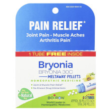 Boiron, Bryonia, Smerterelieffor, Meltaway Pellets, 30C, 3 Rør, 80 Pellets Hver
