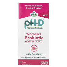 pH-D Feminine Health, pH-D Kvinnors Hälsa, Kvinnors Probiotika och Prebiotika, 30 Kapslar