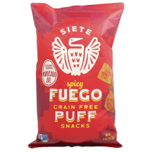 Siete, Snack di Puff Senza Grano, Fuego Piccante, 4 oz (113 g)