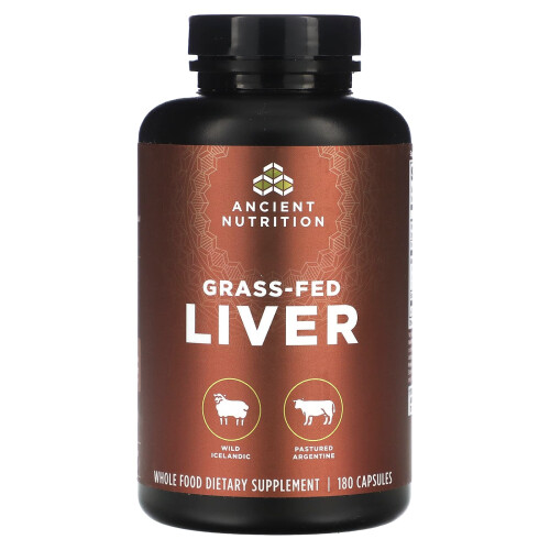 Ancient Nutrition, Grass-Fed Liver, 180 Kapsulí