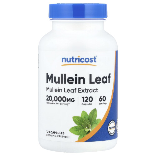 Nutricost, Mullein Leaf, 120 Capsules (500 mg per Capsule)