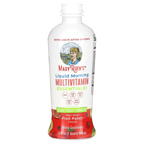 MaryRuth's, Nestemäinen Aamupäivän Monivitamiini, Hedelmäpunsch, 32 fl oz (946 ml)