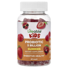 Lifeable, Kids Probiotische Gummies, Natuurlijke Berries, 5 Miljard, 60 Gummies