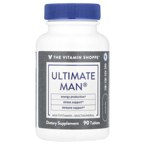 The Vitamin Shoppe, Ultimate Man, Multivitamiini & Multimineraali, 90 Tablettia