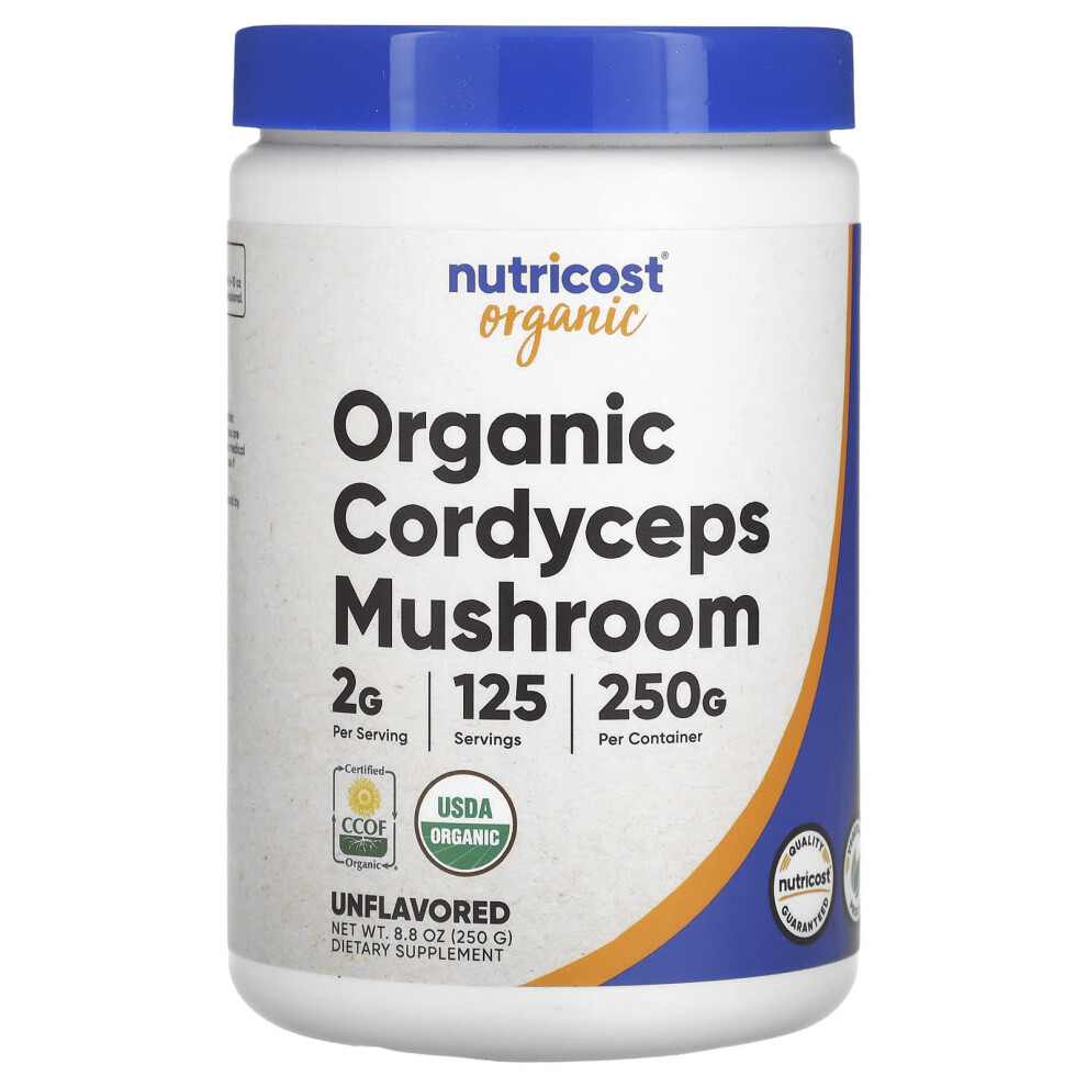 Nutricost , Organic Cordyceps Mushroom, Unflavored, 8.8 Oz (250 G)