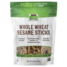 NOW Foods, Riktig Mat, Helvete Vete Sesam Sticks, 9 oz (255 g)