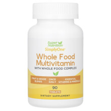 Super Nutrition, SimplyOne Whole Food Multivitamin, 90 tabletek