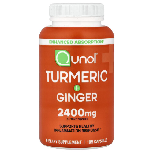 Qunol, Τούρμεϊκς + Γίντζερ, 2,400 mg, 105 Συσκευές (800 mg ανά Συσκευή)