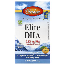 Carlson, Elite DHA, Natuurlijke Ananas, 2,270 mg, 3,3 fl oz (100 ml)