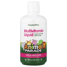 NaturesPlus, Animal Parade, Multivitamin Liquida, Tropicalny Owoce, 30 fl oz (887,1 ml)