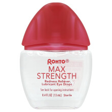 Rohto, Cooling Eye Drops, Max Strength, Maximum Redness Relief, 0.4 fl oz (13 ml)