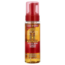 Creme Of Nature, Arganolja från Marocko, Style & Shine Foamande Mousse, 7 fl oz (207 ml)