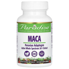 Paradise Herbs, Maca, 60 Vegetariska kapslar (250 mg per kapsel)