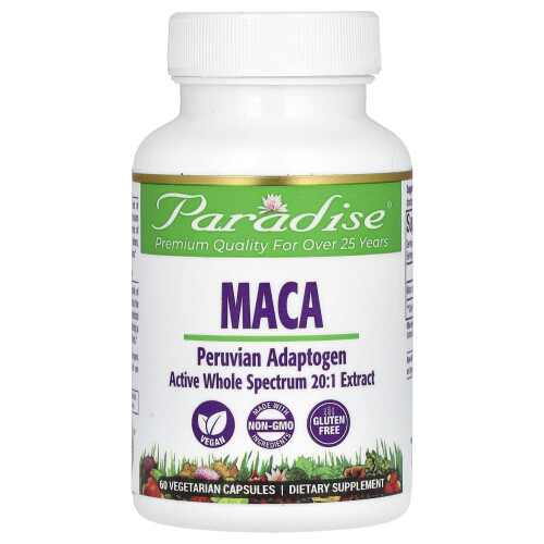Paradise Herbs, Maca, 60 Vegetarische Capsules