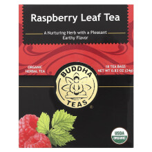 Buddha Teas, Orgaaninen Herbal Tee, Rasberrylehti, 18 Tee Pussia, 0.83 oz (24 g)