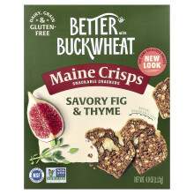 Better with Buckwheat, Maine Crisp Buckwheat Crackers, Savory Fig & Thyme, 4 oz (113 g)